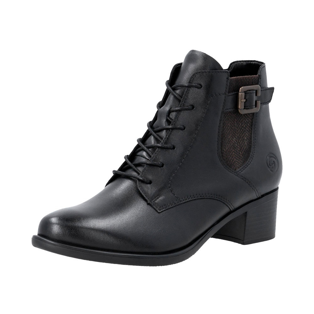Rieker – Dámska kožená obuv, podšívka - zamatový velúr